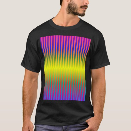 Dunkle und leichte Regenbogen (Streifen) T-Shirt (Vorderseite)