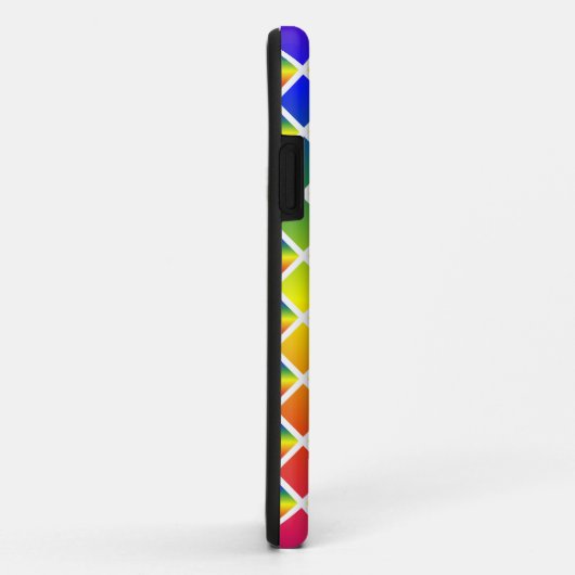 Dunkle und LIght-Regenbows (Diamond Checkered) Case-Mate iPhone Hülle (Hinten/Rechts)