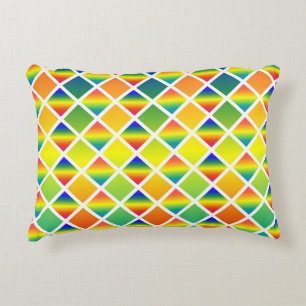 Dunkle und LIght-Regenbows (Diamond Checkered) Dekokissen