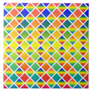 Dunkle und LIght-Regenbows (Diamond Checkered) Fliese