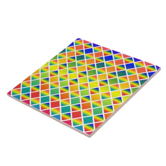 Dunkle und LIght-Regenbows (Diamond Checkered) Fliese (Seite)