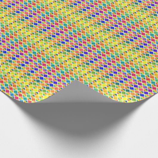 Dunkle und LIght-Regenbows (Diamond Checkered) Geschenkpapier (Ecke)