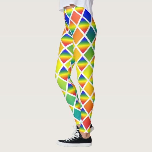 Dunkle und LIght-Regenbows (Diamond Checkered) Leggings (Links)