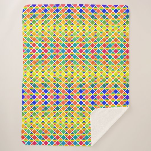Dunkle und LIght-Regenbows (Diamond Checkered) Sherpadecke (Vorderseite)