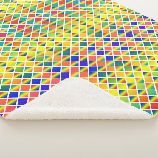 Dunkle und LIght-Regenbows (Diamond Checkered) Sherpadecke (3/4)