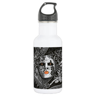 Dunkle und unscharfe Venezianische Maske Trinkflasche