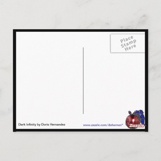 Dunkle Unendlichkeit Postkarte (Rückseite)