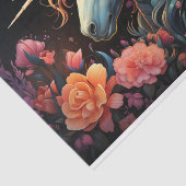 Dunkle Unicorn-Entcoupage Seidenpapier (Ausschnitt)