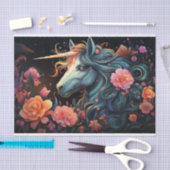 Dunkle Unicorn-Entcoupage Seidenpapier (Handwerk)