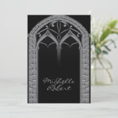 Dunkle unkonventionelle gotische themenorientierte einladung (Stehend Vorderseite)