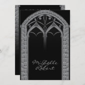 Dunkle unkonventionelle gotische themenorientierte einladung (Vorne/Hinten)