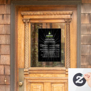 Dunkle Unternehmenszeiten für kundenspezifische Un Fensteraufkleber
