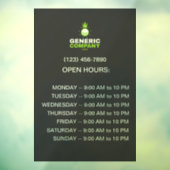 Dunkle Unternehmenszeiten für kundenspezifische Un Fensteraufkleber (Blatt 3)