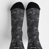 Dunkle Urban Camouflage Monogram Gray Camouflage S Socken (Oben)