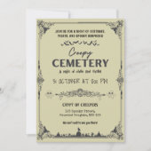 Dunkle Vanilla für dunklen Friedhof mit schwarzem Einladung (Vorderseite)