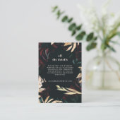 Dunkle Velvet Burgundy-Rose | Details zur Herbstho Begleitkarte (Stehend Vorderseite)