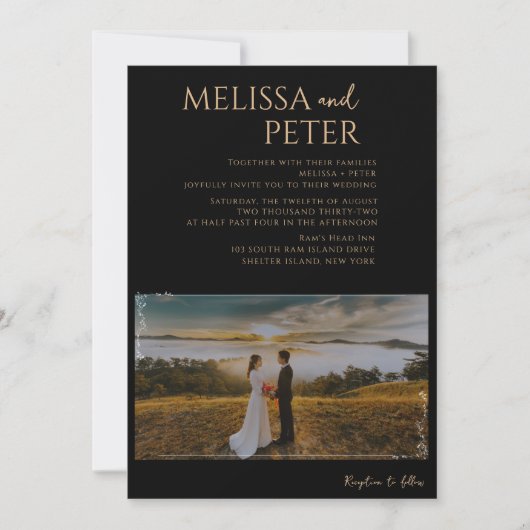 Dunkle Velvet Burgundy-Rose | Herbst Winter Weddin Einladung (Vorderseite)