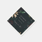 Dunkle Velvet Burgundy-Rose | Herbst Winter Weddin Serviette (Ecke)