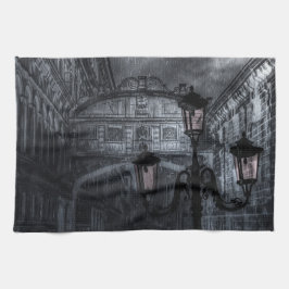 Dunkle Venedig Rain Bridge of Sights at Night Geschirrtuch
