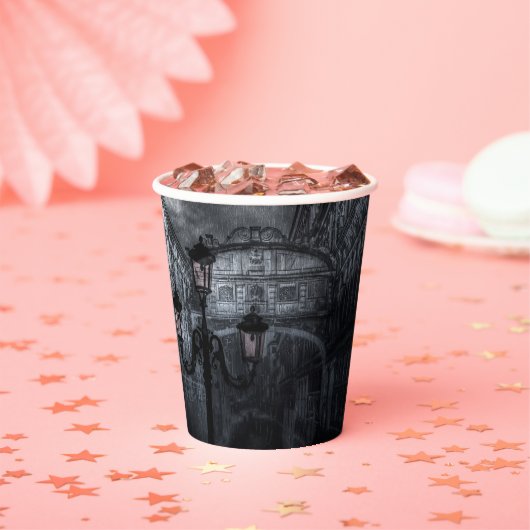 Dunkle Venedig Rain Bridge of Sights at Night Pappbecher (Insitu)