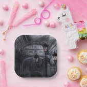 Dunkle Venedig Rain Bridge of Sights at Night Pappteller (Party)