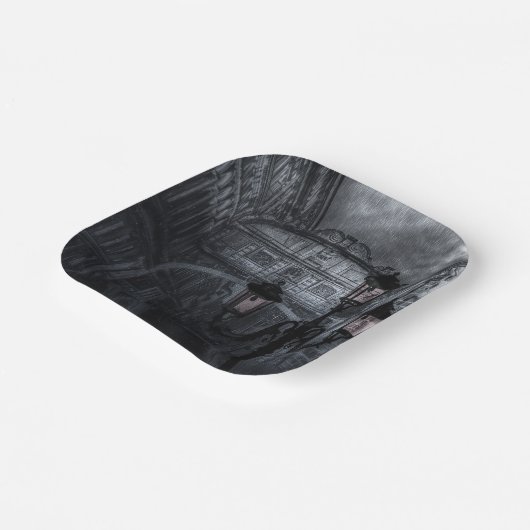 Dunkle Venedig Rain Bridge of Sights at Night Pappteller (Gewinkelt)