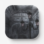 Dunkle Venedig Rain Bridge of Sights at Night Pappteller (Vorderseite)