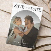 Dunkle verblichene Arch Foto Herzschrift Minimale  Save The Date