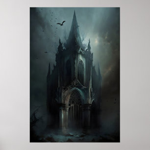 Dunkle verlassene Kapelle Dark Academia, Antiquitä Poster