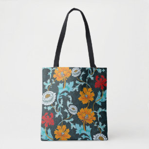 Dunkle verzauberte Vintage Blume nahtlos durch Tasche
