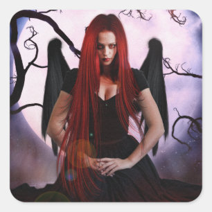 Dunkle Verzauberung Quadratischer Aufkleber