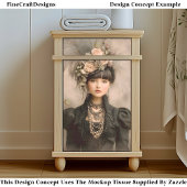 Dunkle viktorianische Mode, Federn DX8L Decoupage Seidenpapier