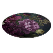 Dunkle Vintage-Blumen Schneidebrett (Ecke)