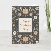 Dunkle Vintage Blumenmütter Tagesmütter Mama Karte (Vorderseite)