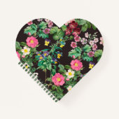 Dunkle Vintage Blüte Notizblock (Vorderseite)