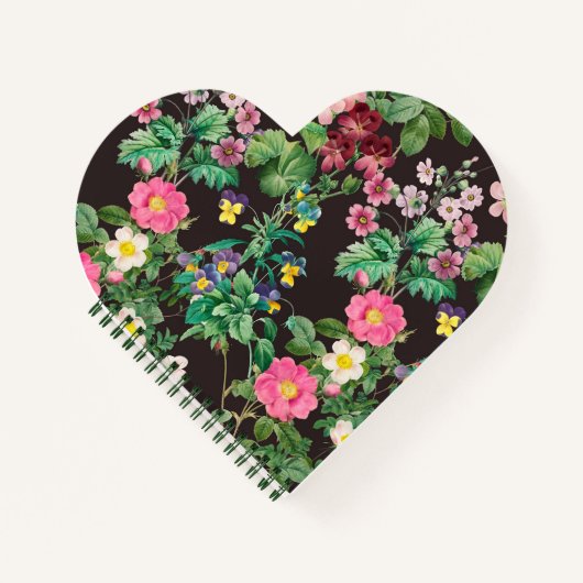 Dunkle Vintage Blüte Notizblock (Vorderseite)