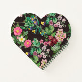 Dunkle Vintage Blüte Notizblock (Rückseite)