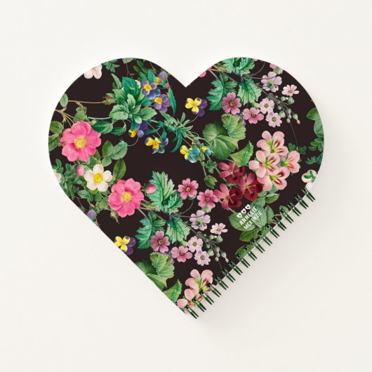 Dunkle Vintage Blüte Notizblock (Rückseite)