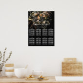 Dunkle Vintage Blüte Poster (Küche)