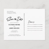 Dunkle Vintage Blüte | Save the Date Postkarte (Rückseite)