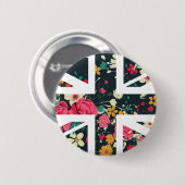 Dunkle Vintage Flagge Button (Vorne & Hinten)