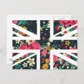 Dunkle Vintage Flagge Postkarte (Vorne/Hinten)