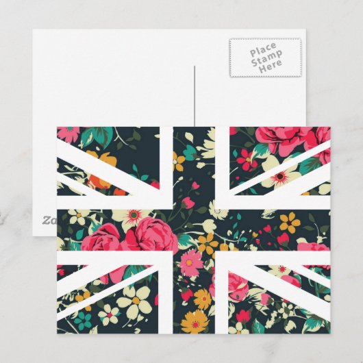 Dunkle Vintage Flagge Postkarte (Vorne/Hinten)