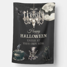 Dunkle Vintage-Gotik-Schädel-Jahres-Halloween-Part