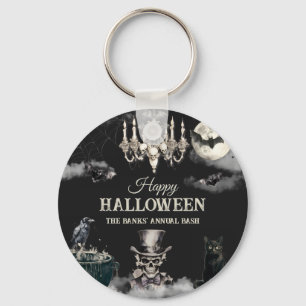 Dunkle Vintage-Gotik-Schädel-Jahres-Halloween-Part Schlüsselanhänger