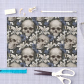 Dunkle Vintage gotische Blütenschnecke Seidenpapier (Handwerk)