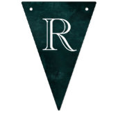 Dunkle Vintage Kranz-Jagdfahnen Smarald Wimpelkette (Dritte Fahne)