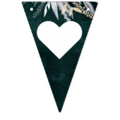 Dunkle Vintage Kranz-Jagdfahnen Smarald Wimpelkette (Erste Fahne)