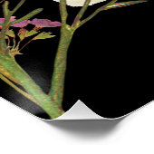 Dunkle Vintage-Papierblumen gepresst Poster (Ecke)
