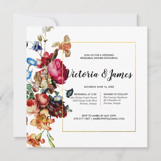 Dunkle Vintage Probe Einladung (Vorderseite)